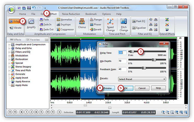 Add Echo Effect Add Echo Effect