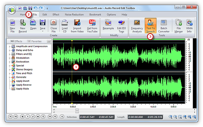 Activate the Text to Speech Tool Activate the Text to Speech Tool