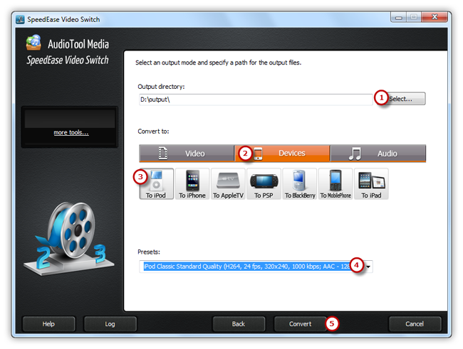 Specify Output Settings