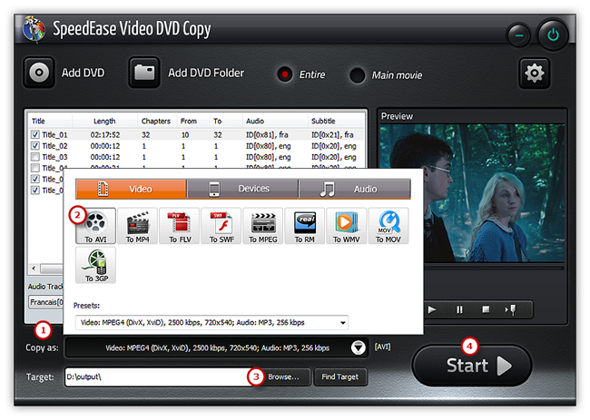 Customize Output Settings Customize Output Settings