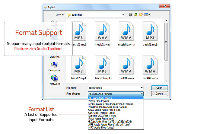 Support Multiple Formats
