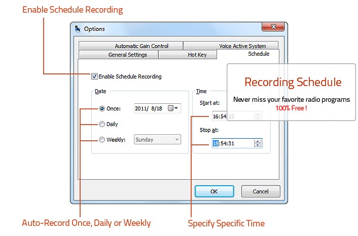Schedule Recording Schedule Recording