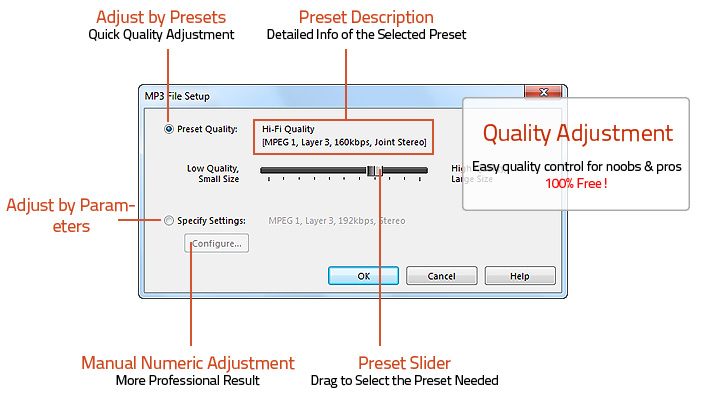 Particular Output Settings Particular Output Settings