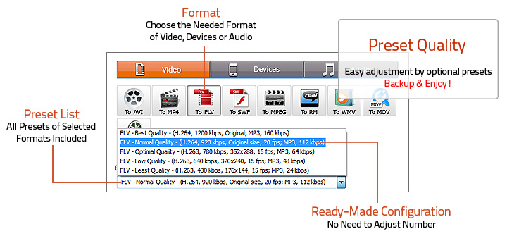 Customize Output Settings