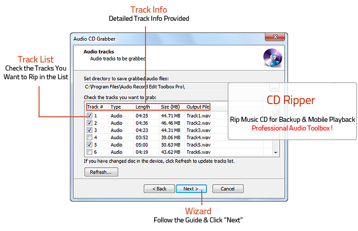 Rip Music Tracks
