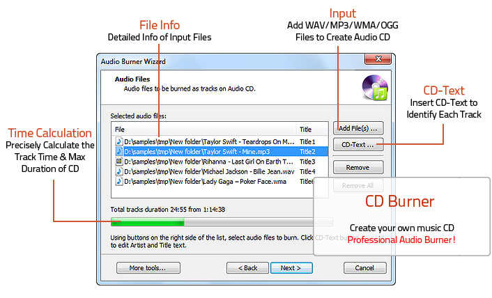 Create or Copy Music CD